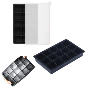 Silicone Ice Cube Trays with 15 Big Square Block