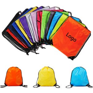 Drawstring Backpack with Sport Stripes