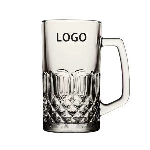 17 oz Glass Beer Mug With Handle