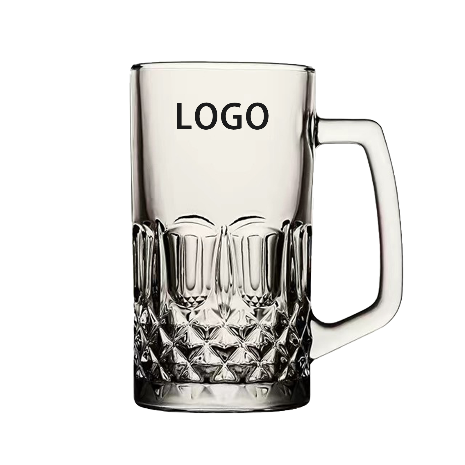 17 oz Glass Beer Mug With Handle