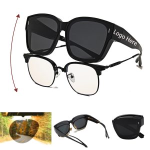 Folding Myopia Clip On Sunglasses
