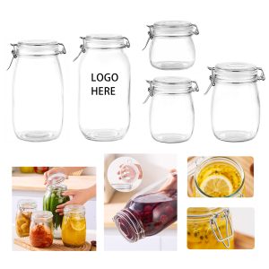 17oz Wide-Mouth Thick Glass Jars with Airtight Lids
