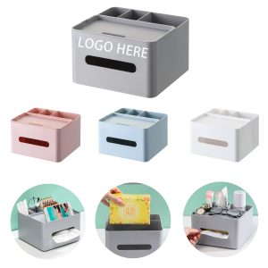 Desk Organizer With Tissue Box