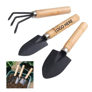 3Pcs Mini Wooden Holde Garden Planting Tools Shovel Set