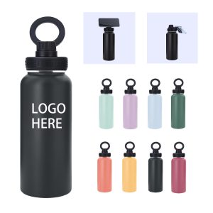 32oz Stainless Steel Insulated Cup With Phone Holder Magnetic Lid
