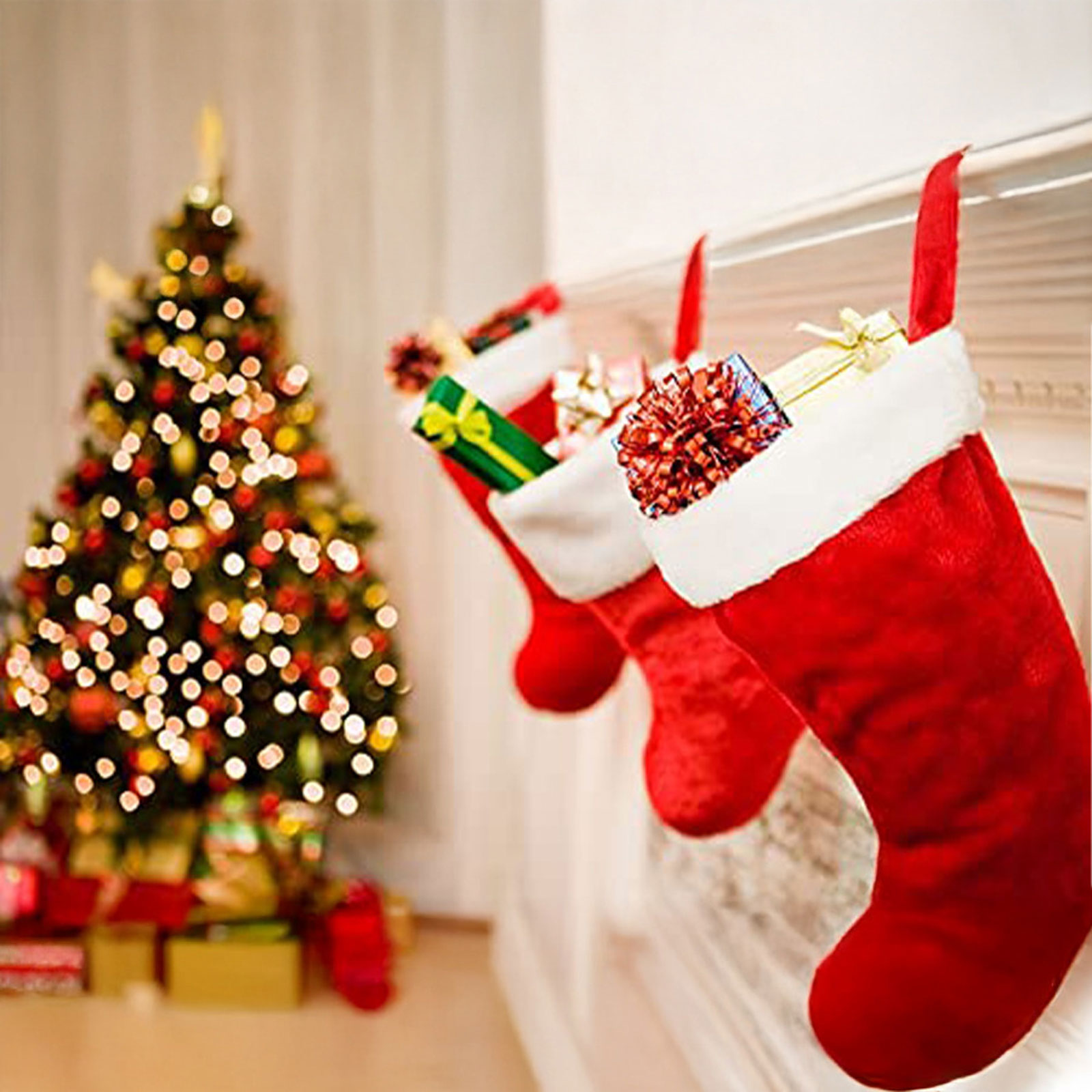 Plush Holiday Christmas Stocking - Image 4