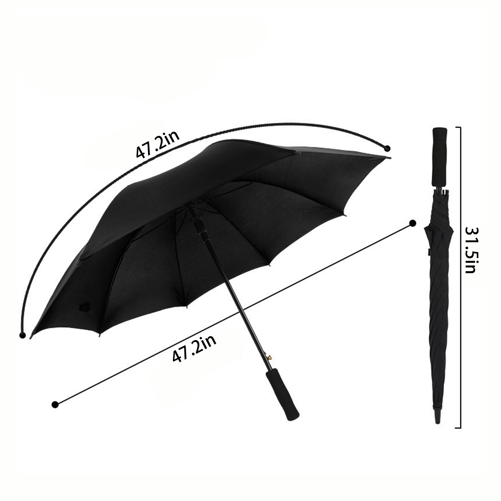 EVA Automatic Straight Handle Golf Umbrella - Image 2
