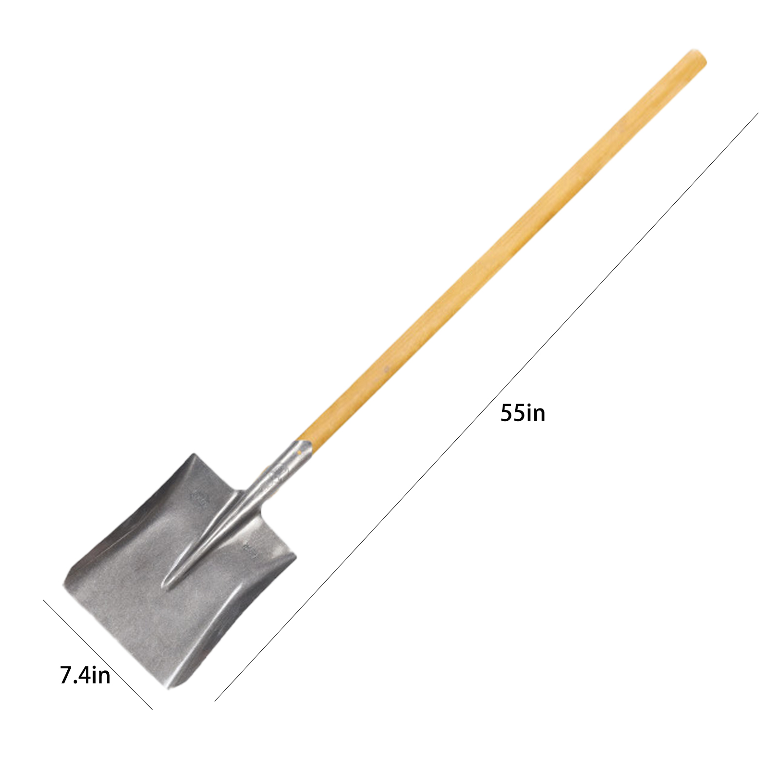 Heavy Duty Steel Garden Wooden Straight Shovel - Image 5