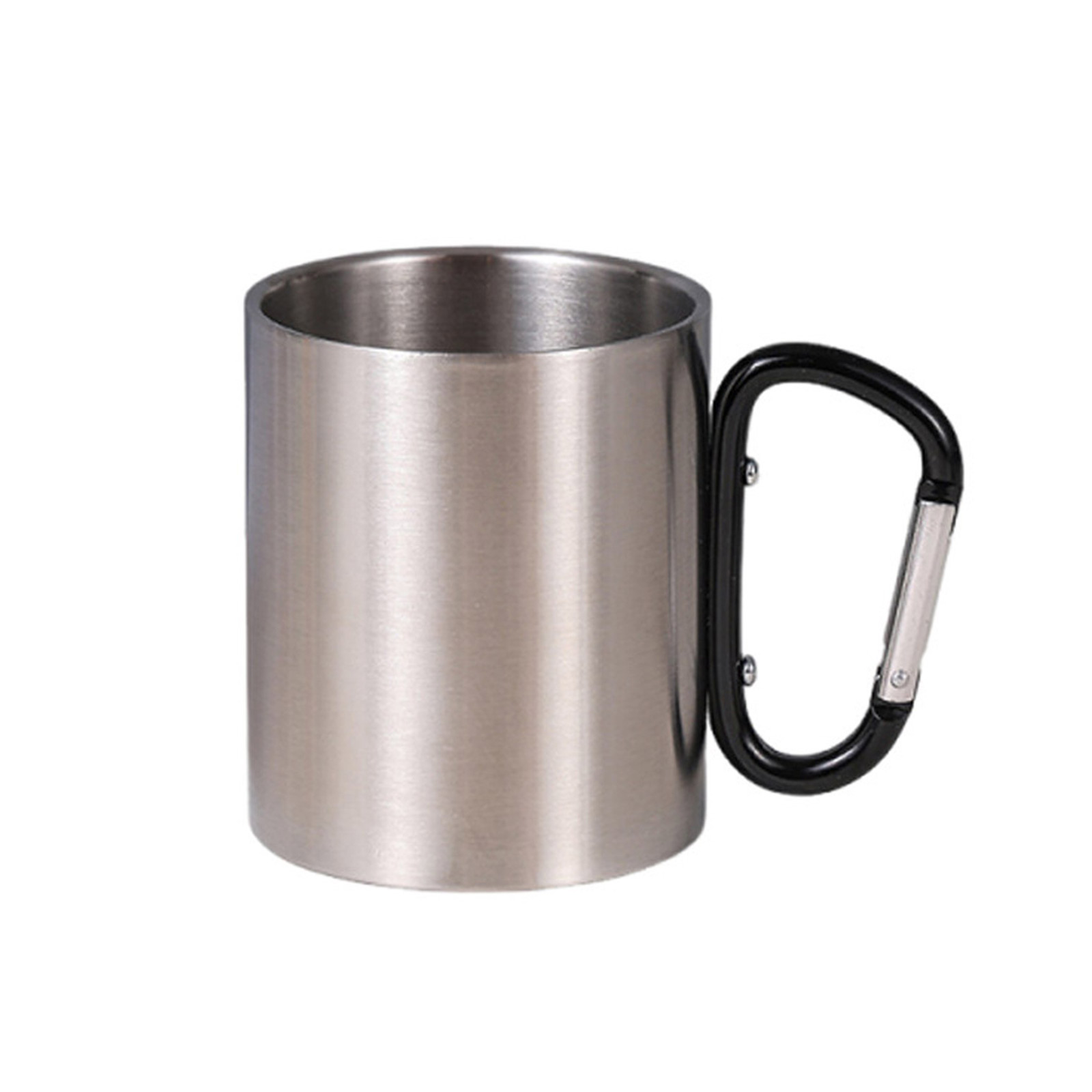 10oz Stainless Steel Mug with Carabiner Clip - Image 4