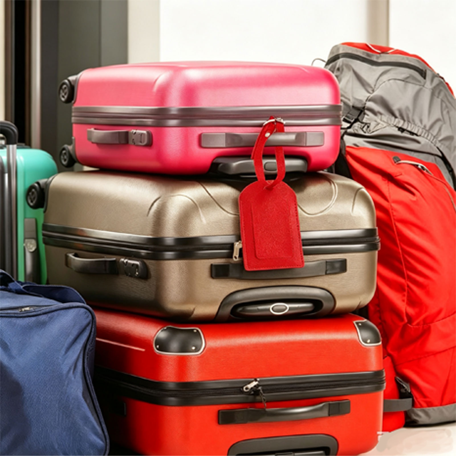 PU Leather Suitcase Baggage Travel Tag - Image 3