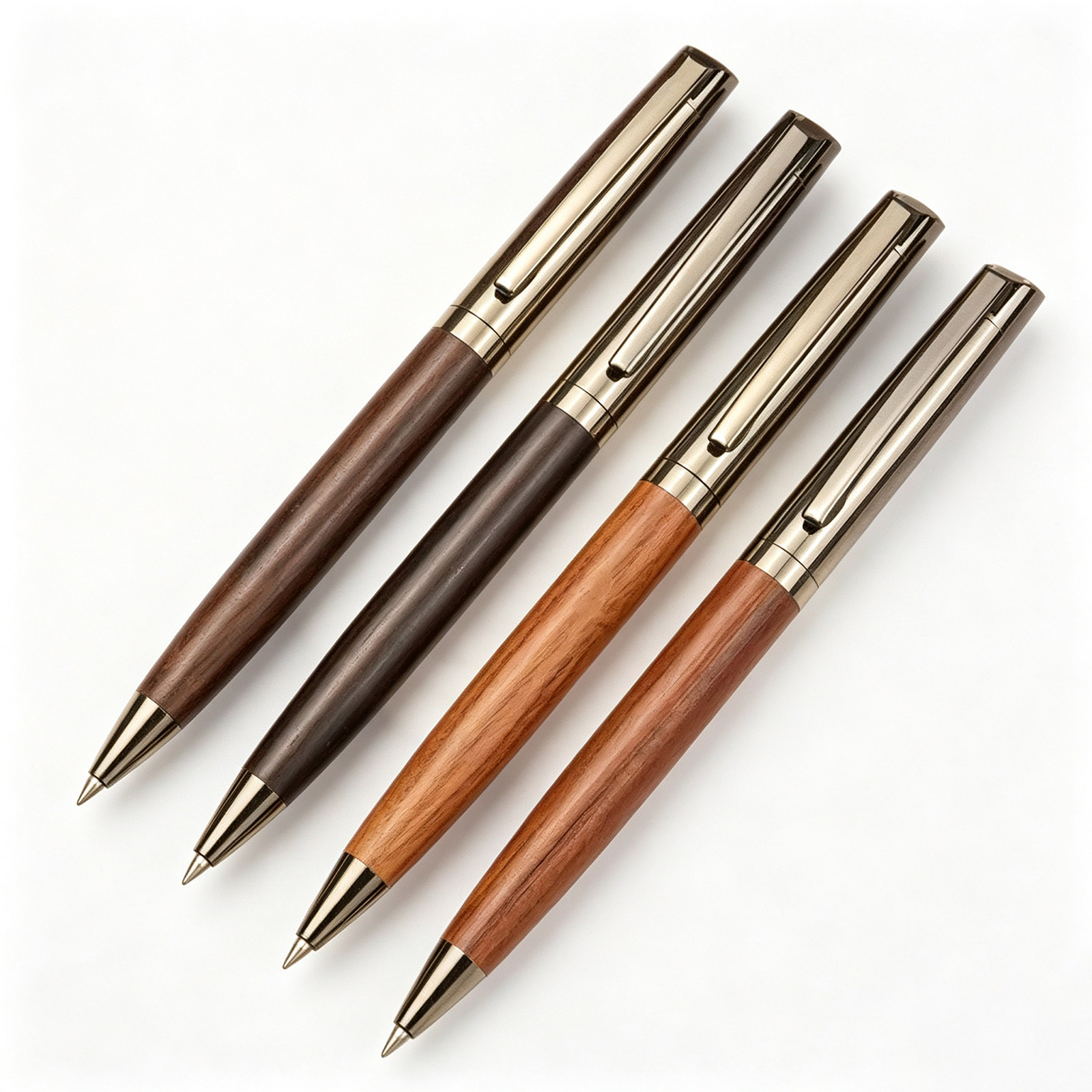 Metal Wood Grain Ballpoint Pen - Image 3