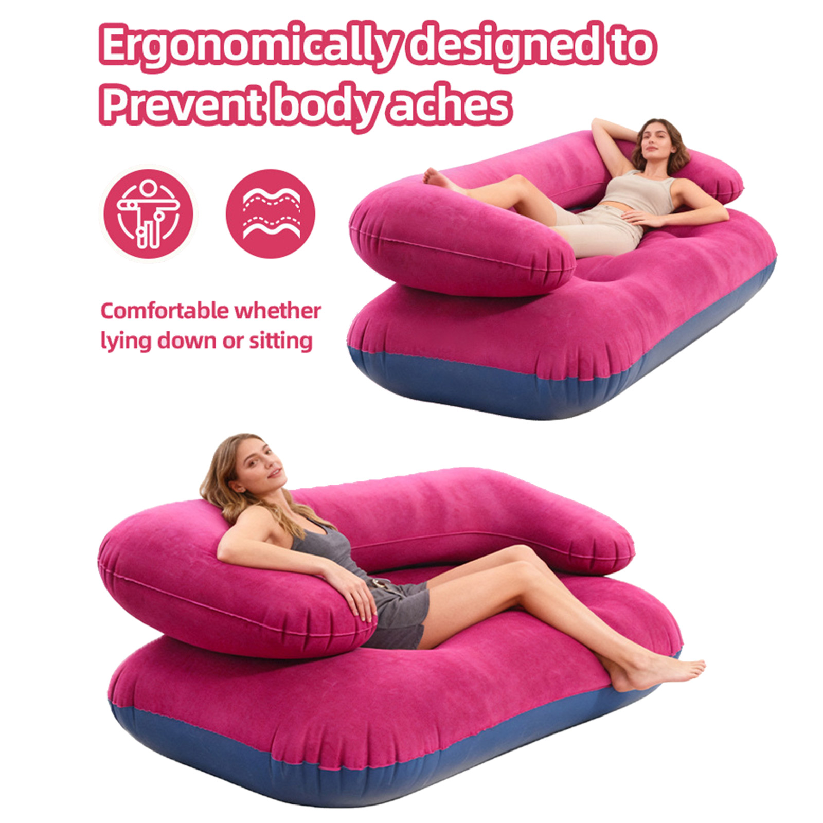 Inflatable Double Flocked Sofa - Image 3