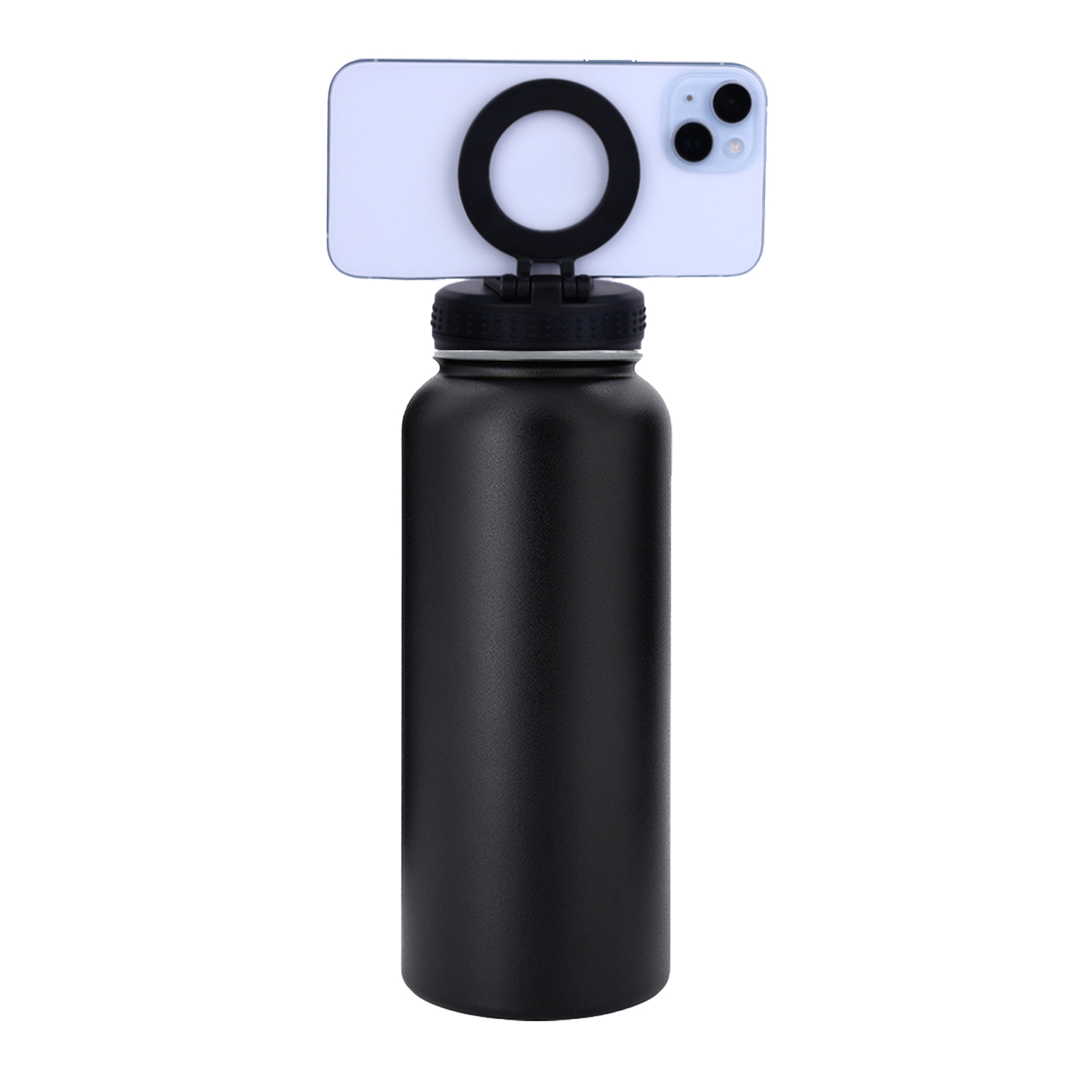 32oz Stainless Steel Insulated Cup With Phone Holder Magnetic Lid - Image 4