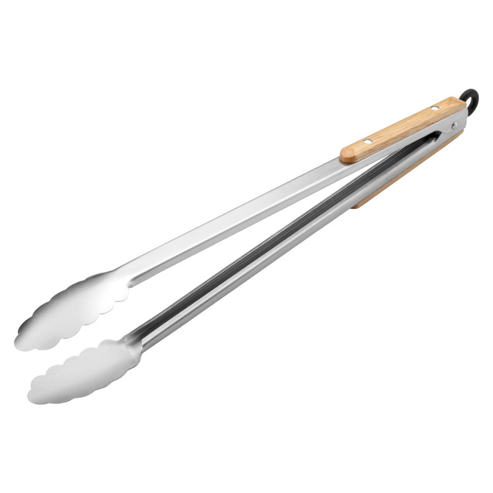 Stainless Steel Wood Handle Food Tong - Image 3