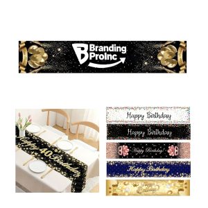Polyester Birthday Table Runner Party Decor