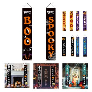 Halloween Door Banner Porch Hanging Decor