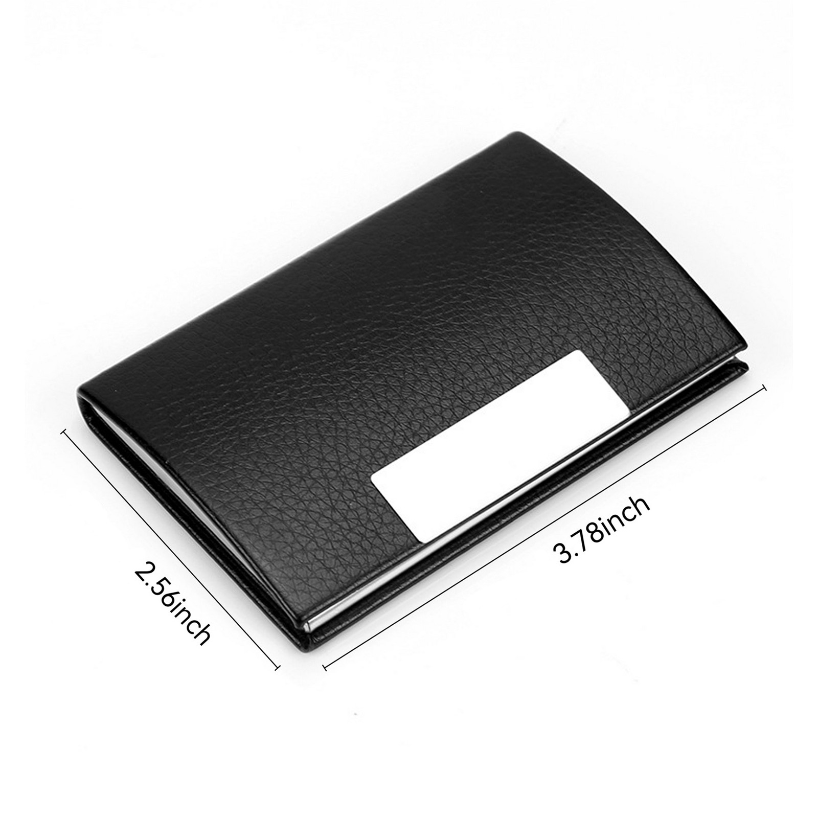 Pu Leather Stainless Steel Business Card Holder - Image 2