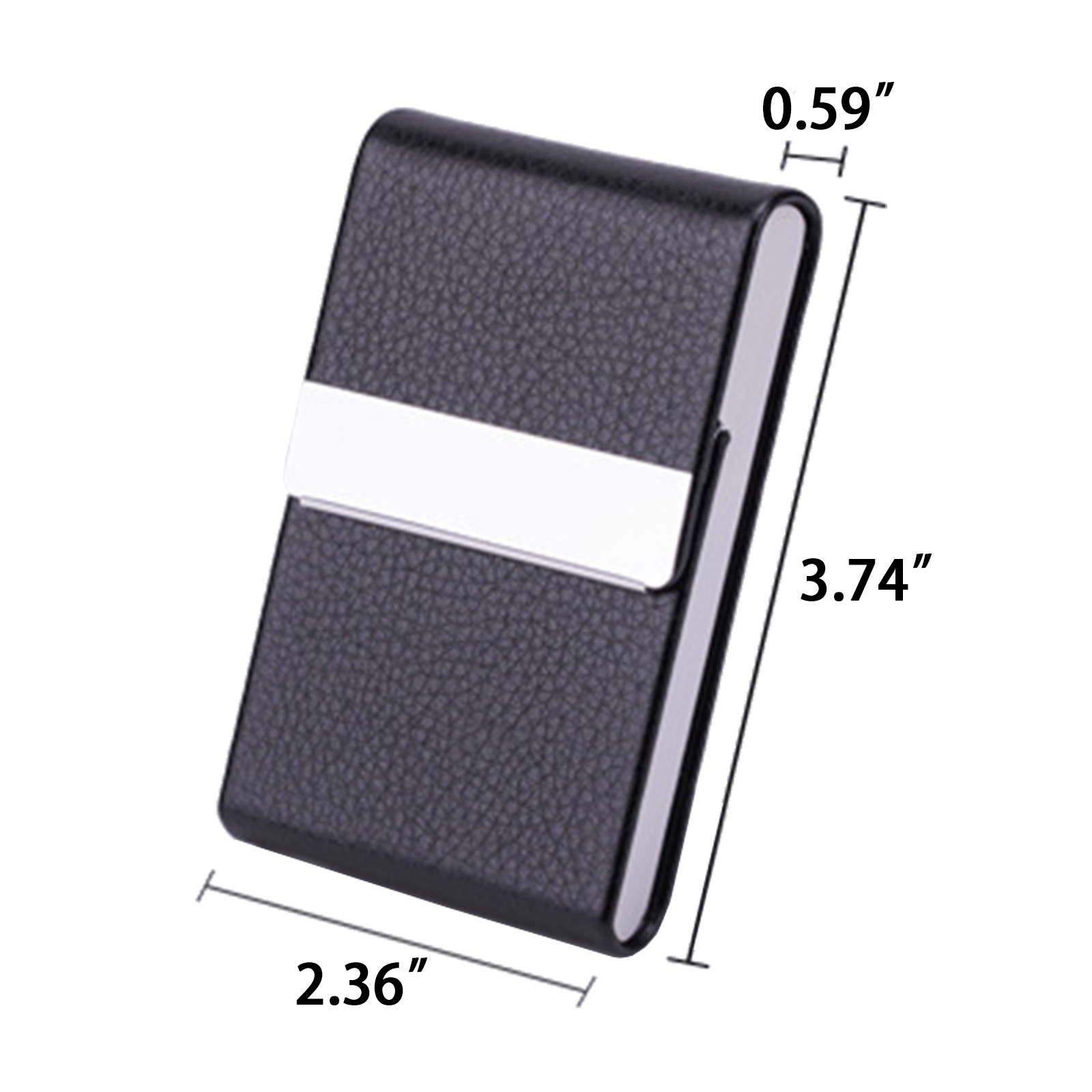 PU Leather Flip Business Card Holder - Image 2