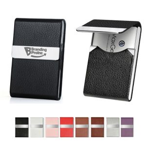PU Leather Flip Business Card Holder
