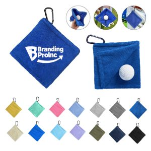 Golf Ball Cleaning Towel With Hook
