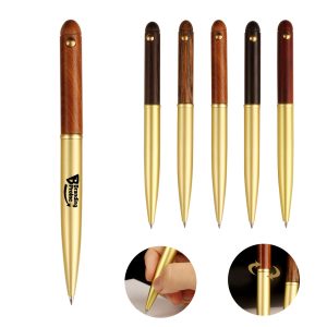 Twisting Type Brass Wooden Signature Pen