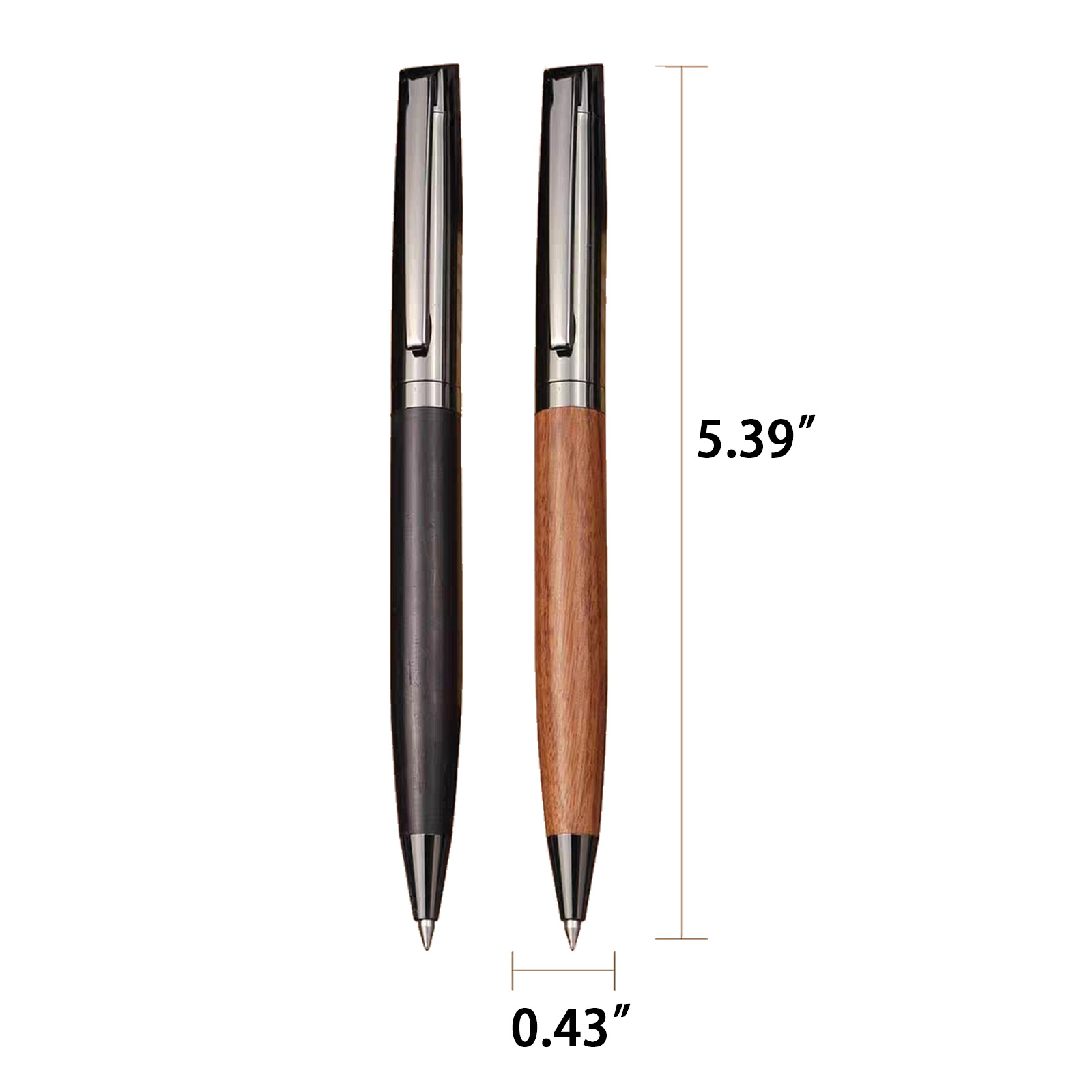 Metal Wood Grain Ballpoint Pen - Image 2