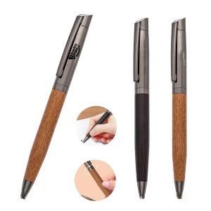 Metal Wood Grain Ballpoint Pen