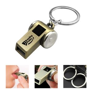 Zinc Alloy Whistle Keychain