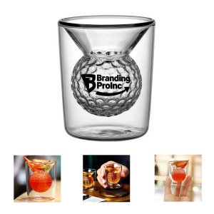 1.7oz Double Wall Insulated Golf Ball Glass Cup