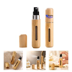 Bamboo Travel Perfume Atomizer Refillable