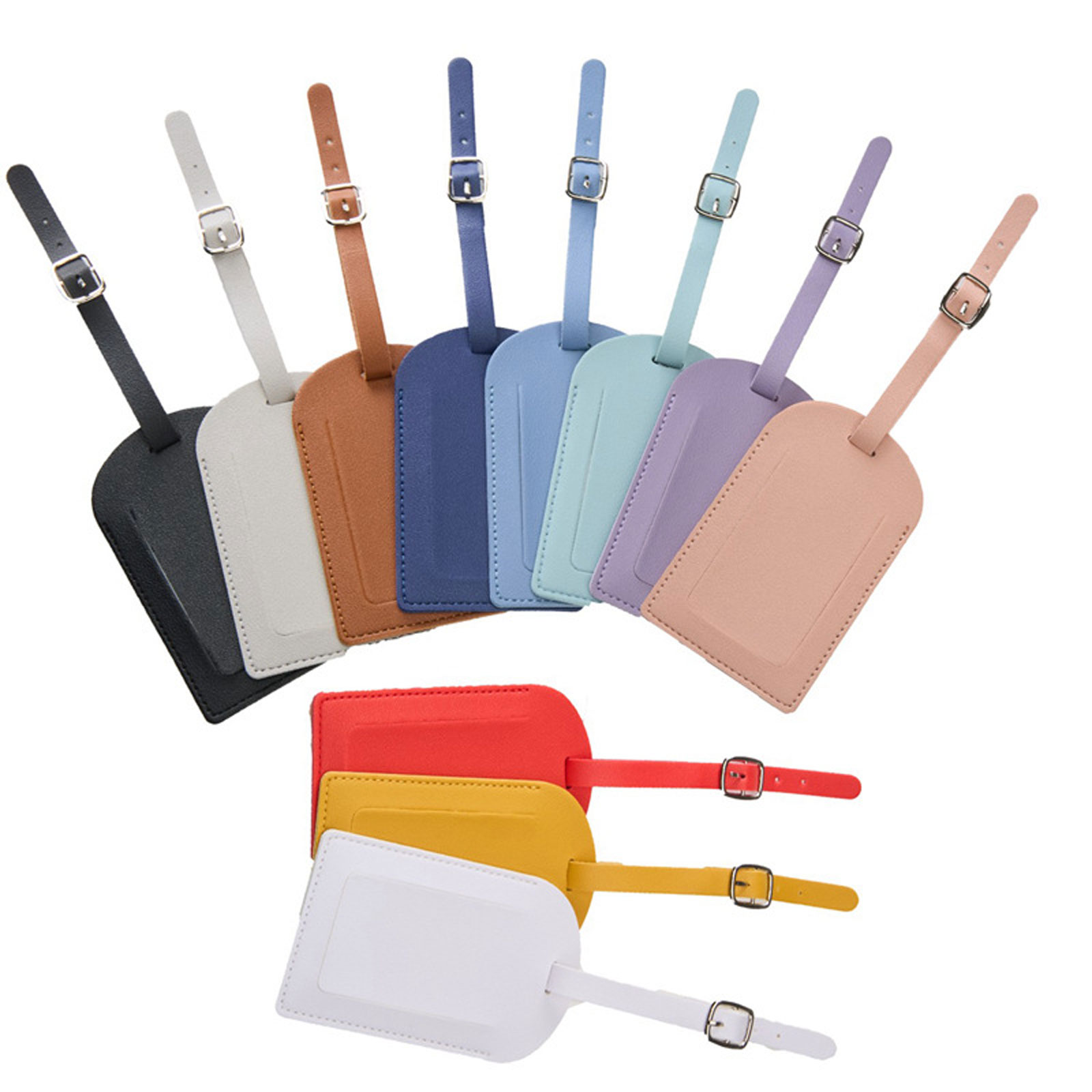 PU Leather Suitcase Baggage Travel Tag - Image 2