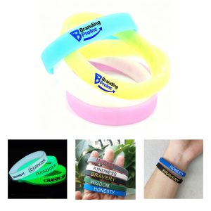 Glow Dark Silicone Wristbands Bracelets