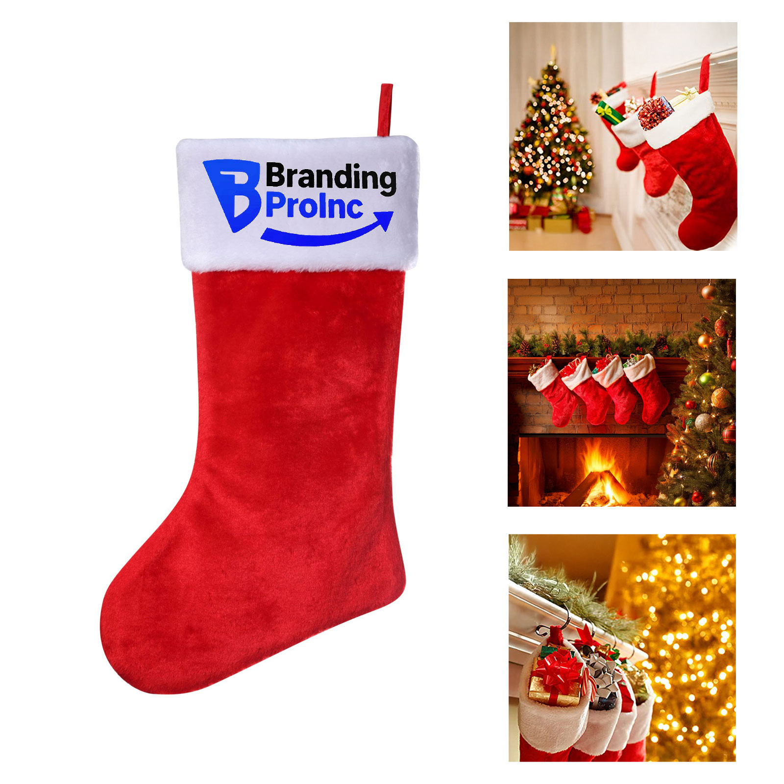 Plush Holiday Christmas Stocking