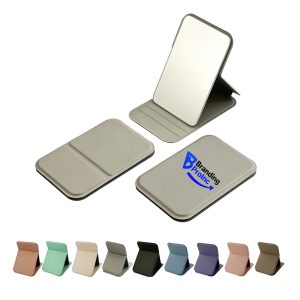 Foldable PU Leather Makeup Mirror